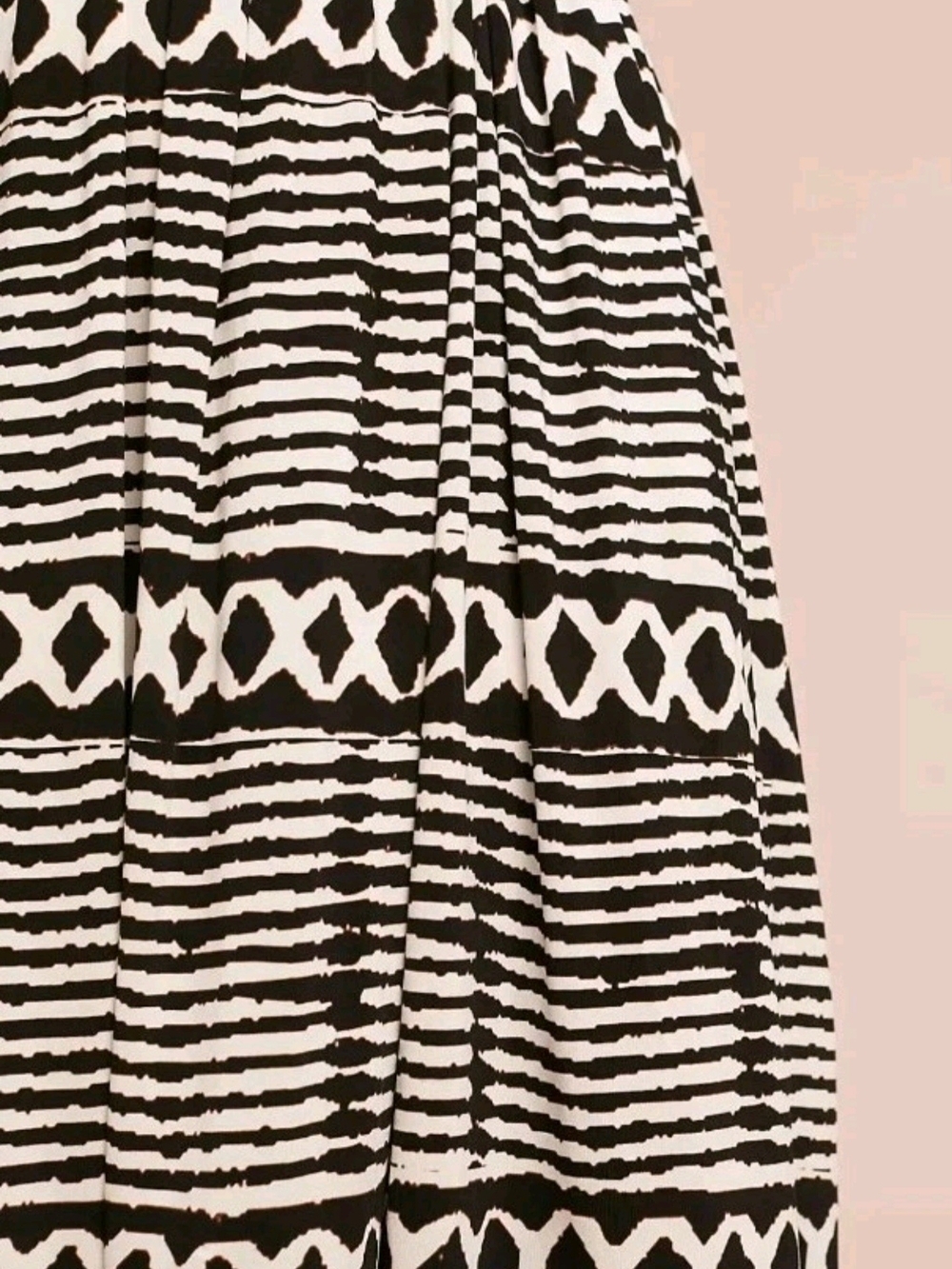 Tracy Reese Anthropologie Womens XS Black White Geometric Ruched Midi Dress - Picture 3 of 16